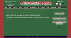 Desktop Screenshot of coldspringpizza.com